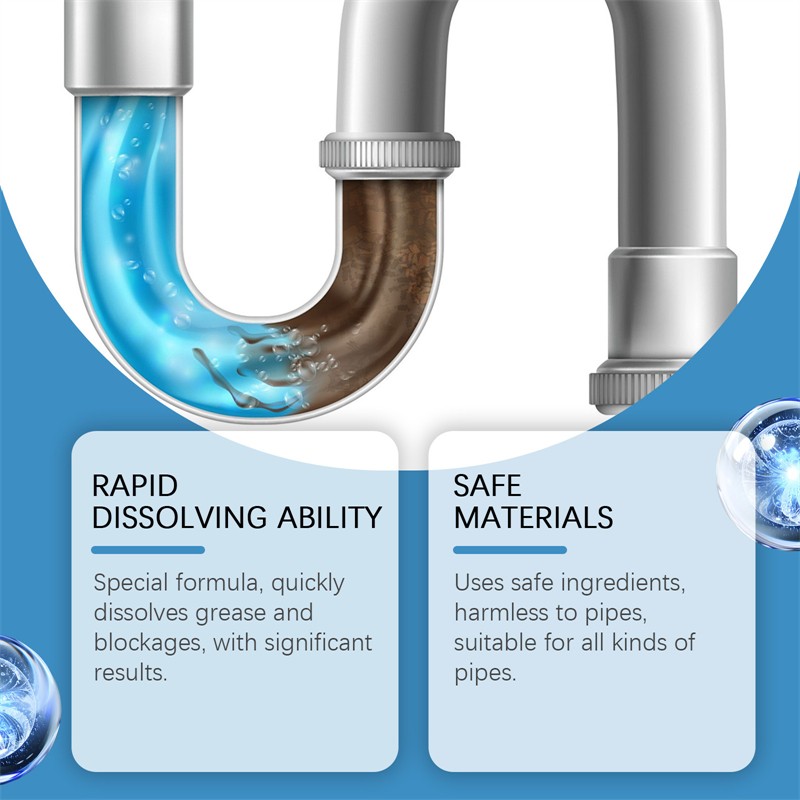 Jue Fish 300ml Kitchen Unblocker Metal Ions Grease Dissolving Blackage Clearing Clogs Dispersing Pipe Cleaning Unclogging Agent