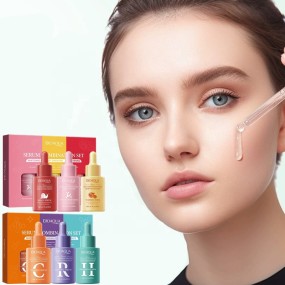 BIOAOUA 3pcs Serum Combination Set Moisturizing Brightening Tightening Anti Aging Anti Wrinkle Vc Retinol Hyaluronic Acid Kit