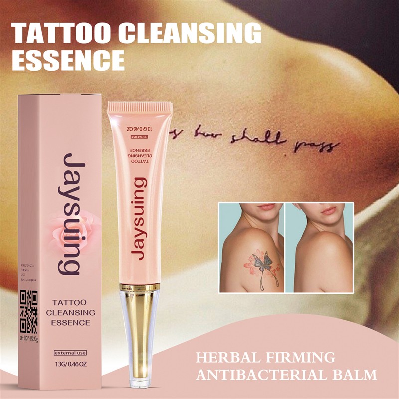 Jaysuing 13g Tattoo Cleansing Essence Herbal Firming Anti Bacterial Balm Tattoo Removal Solution Embroidery Print Removing Cream