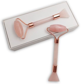 2 in 1 Double Heads V Face Shaping Anti Wrinkle Jade Facial Massager Jade Facial Mask Brush Eye Roller Ball Massaging Product