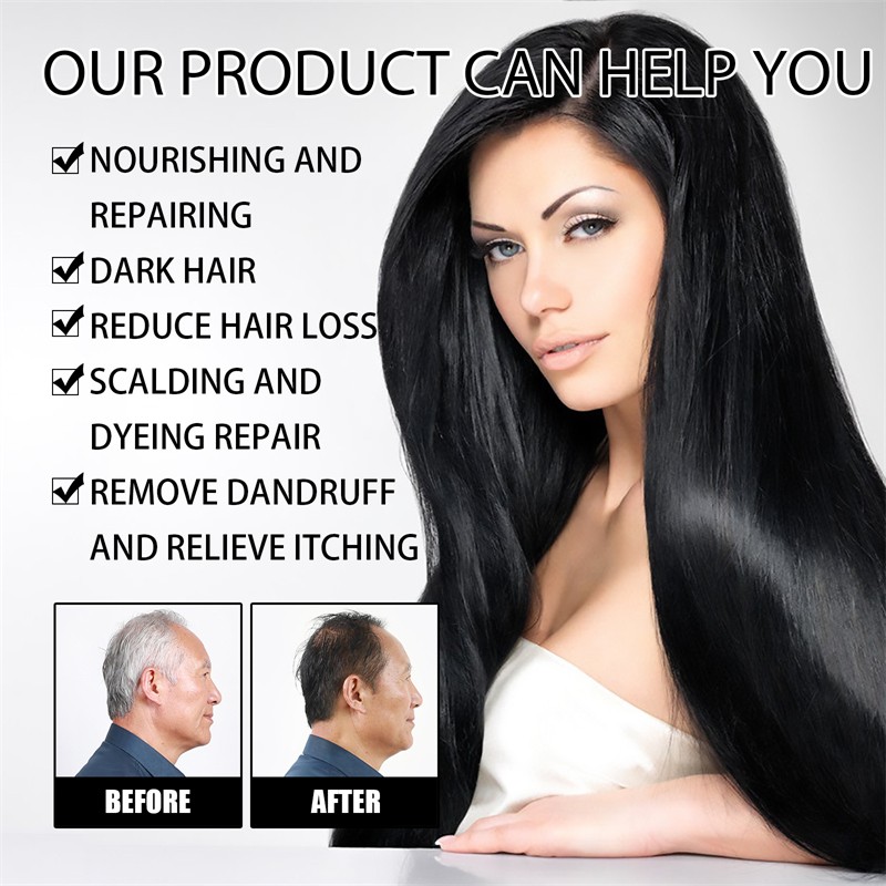 South Moon 30ml Black Hair Shampoo Nourishing Repairing Darkening Loss Reducing Dandruff Removing Itch Relieving Hair Shampoos