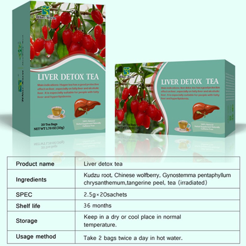 Wins Town 20pcs Liver Detox Tea Heat Clearing Blood Sugar Lipid Lowering Lungs Moistening Moisture Removing Tea