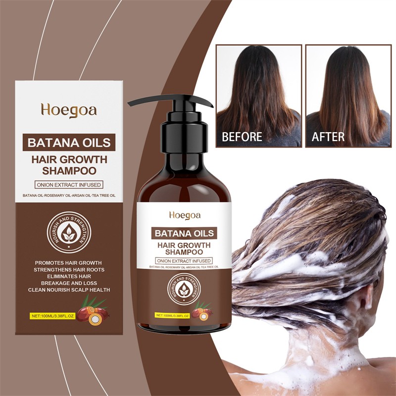 HOEGOA Batana Oils Hair Growth Shampoo Growth Promoting Root Strengthening Anti Breakage Anti Loss Hair Shampoo and Treatment