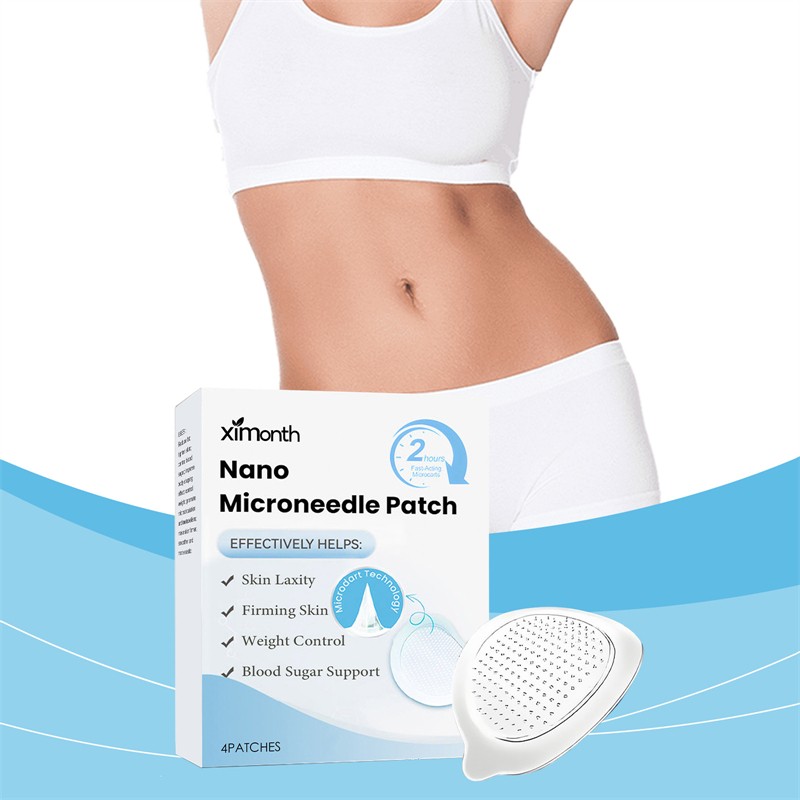 Ximonth 4pcs Nano Microneedle Patches Firming Weight Controlling Blood Sugar Supporting Body Care Patch