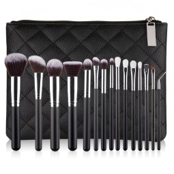 No logo 15 Pcs Cosmetics Make up Brush Set Custom High Quality Beauty Tool Blush Foundation Eyeshadow Brush Set with Bag
