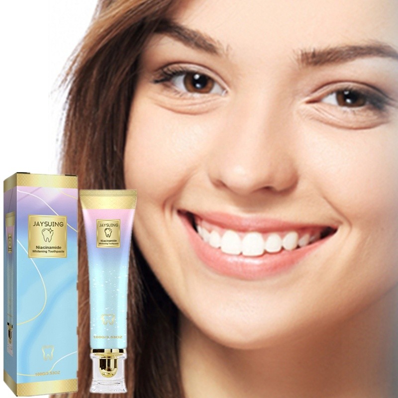 Jaysuing 100g Niacinamide Whitening Toothpaste Teeth Stain Bad Breath Reducing Professional Nicotinamide Toothpaste for Sale