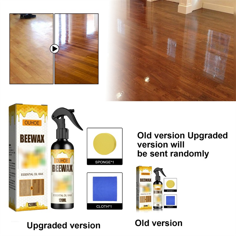 OUHOE Beeswax Essential Oil Anti Mildew Wooden Products Polishing Nourishing Scratches Diluting Furniture Beeswax Spray Set