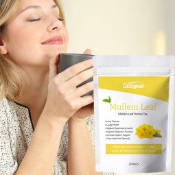 Googeer 20pcs Mullein Leaf Herbal Tea Lung Cleansing Cough Relieving Digestive Function Improving Heat Clearing Detox Tea Bags