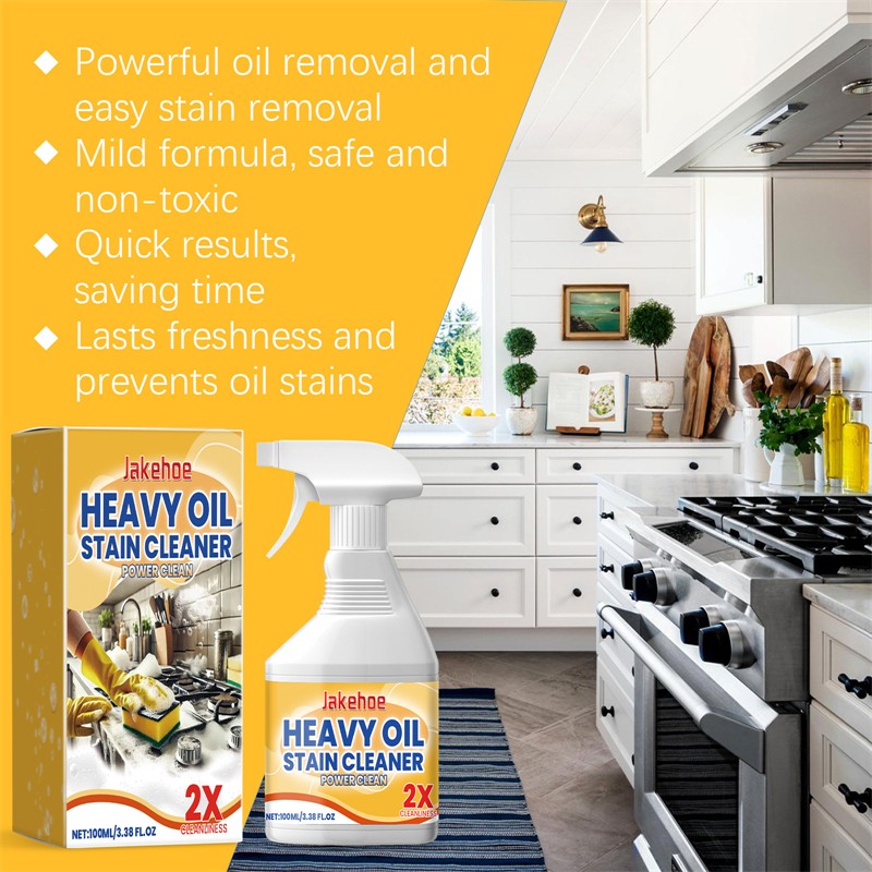 JAKEHOE 100ml Heavy Oil Stain Cleaner Dirt Grease Scale Removing Spray