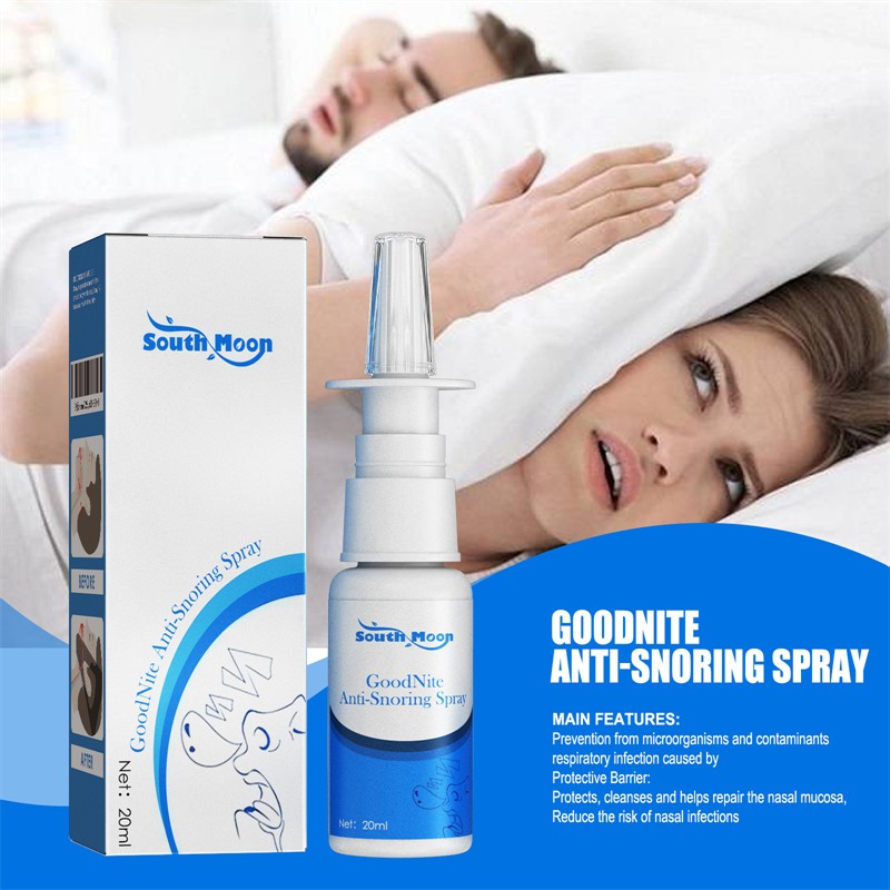 South Moon 20ml Goodnite Anti Snoring Spray Sneezing Itchy Runnny Nose Nasal Congestion Dry Nasal Rhinitis Relieving Spray
