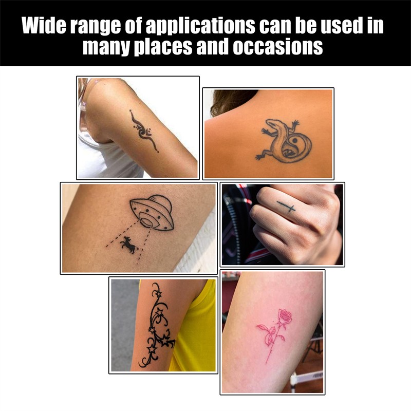 EELHOE 10ml Temporary Tattoo Fluid Black Waterproof Durable Long Lasting Fruit Juice Simulation Tattoo Liquid