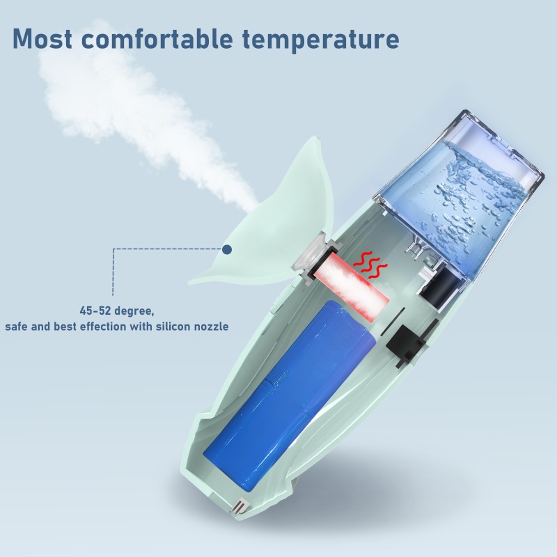 LR-06 Wireless Handheld Warm Facial Eyes Hot Steamer Humidifier Small Molecule Eye SPA Moisturizing Nebulizer