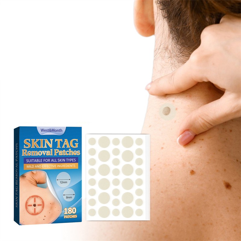 West Month 180pcs Skin Tag Removal Patches Finger Face Feet Arm Verruca Removing Skin Tag Wart Remover Patches