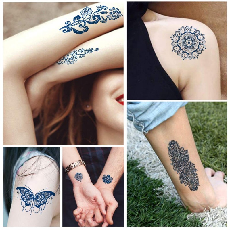 SPX Fruit Juice Children's Tattoo Sticker Cartoon Compass Belly Tattoo Stickers Body Art Semi-permanent Finger Collarbone Tattoo