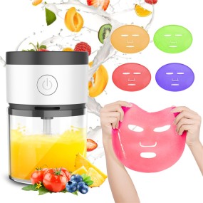 Home Travel DIY Fruit Mask Machine Vegetable Juice Collagen Face Mask Maker Rechargeable Facial Mask Equipment with Knife