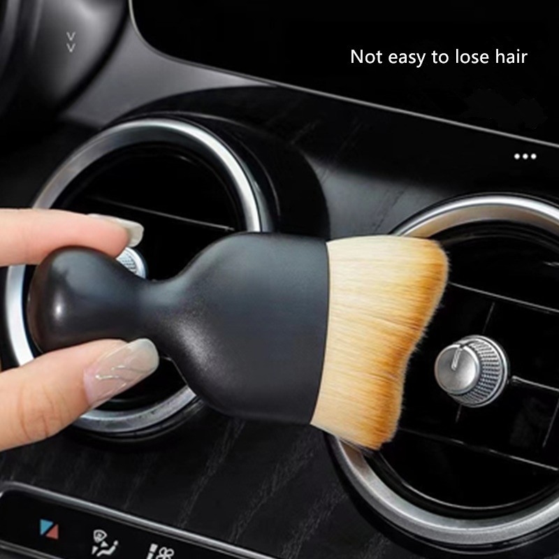 Arc Fiber Hair Car Brush Double Brown Curve Professional Face Makeup Brushes Washable Foundation Make up Brushes High Quality