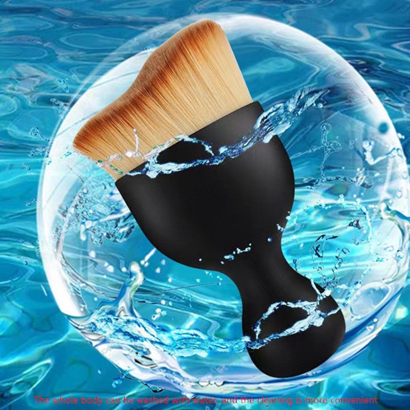 Arc Fiber Hair Car Brush Double Brown Curve Professional Face Makeup Brushes Washable Foundation Make up Brushes High Quality