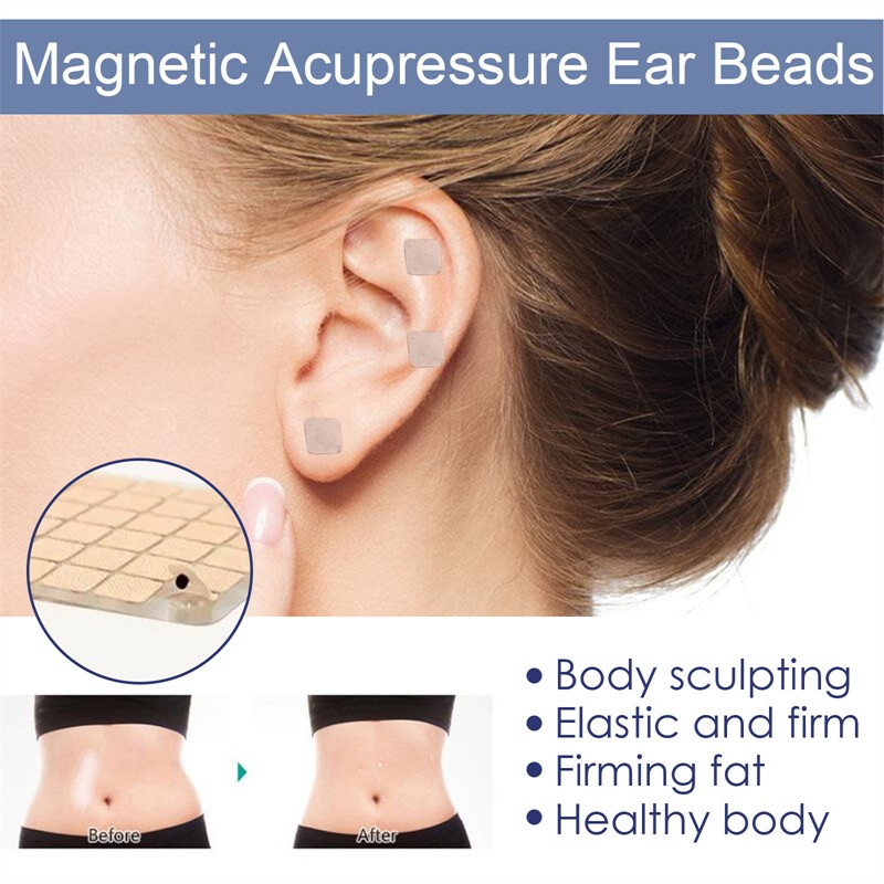 EELHOE 120 Patches Flaccid Skin Relieving Dark Circkles Wrinkles Removing Magnetic Acupressure Ear Beads Slimming