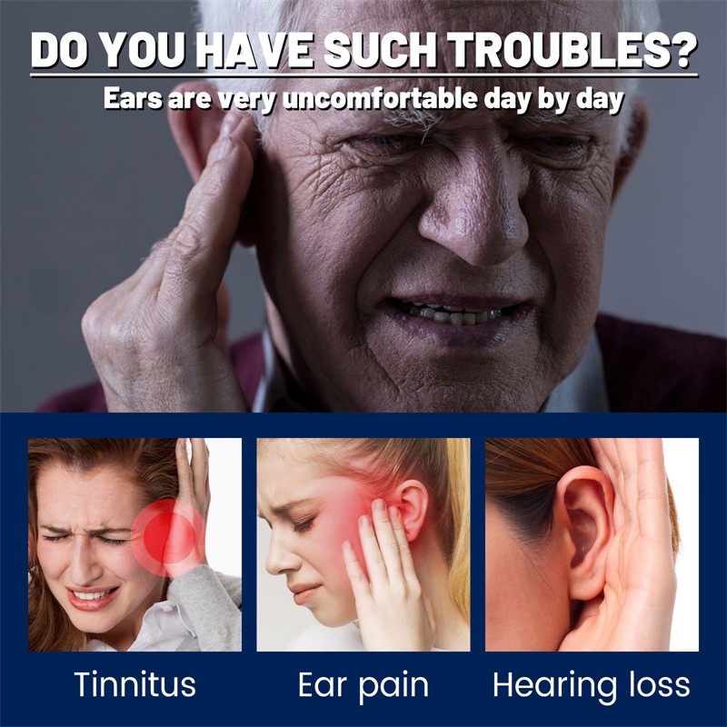 South Moon 12pcs Tinnitus Relief Patch Ear Tighteness Pain Hearing Loss Buzzing Upset Mental Breakdown Insomnia Relieving Patch