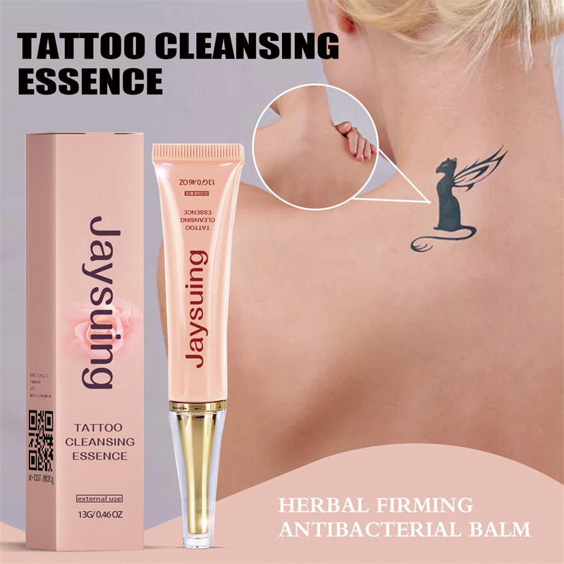 Jaysuing 13g Tattoo Cleansing Essence Herbal Firming Anti Bacterial Balm Tattoo Removal Solution Embroidery Print Removing Cream