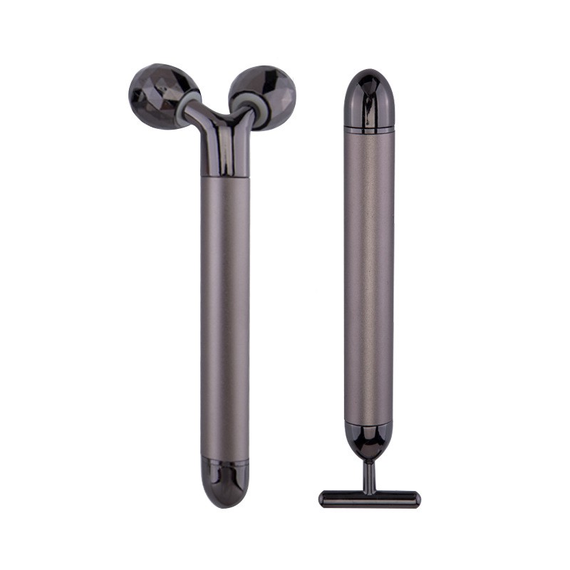 2 in 1 Facial Face Massager Electric 3D Roller T Shape Face Roller Massage Kit Beauty bar for Face Lifting Skin Tightening