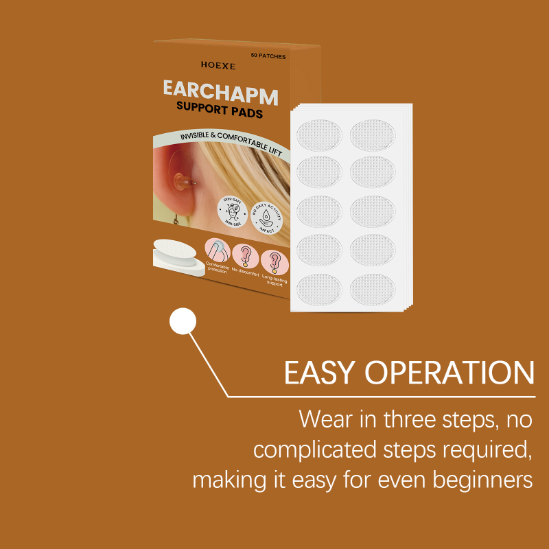 HOEXE Comfortable Invisible Earlobe Support Ear Patch External Use Protective Earrings Patch Earchapm Support Pads