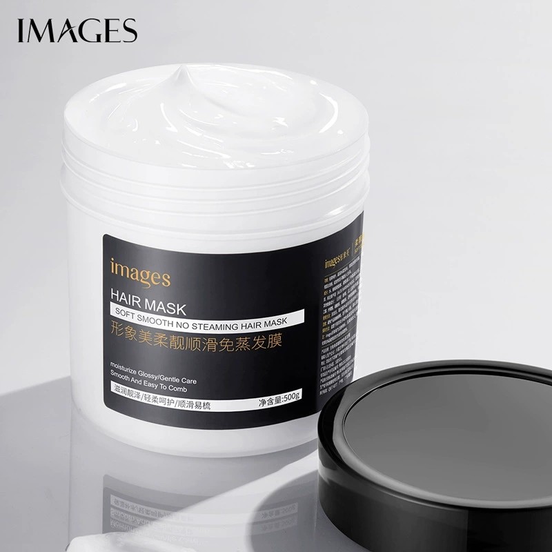 Images 500g Moisturizing Damaged Hair Repairing Water Locking Frizz Improving Soft Smooth No Steaming Hair Mask