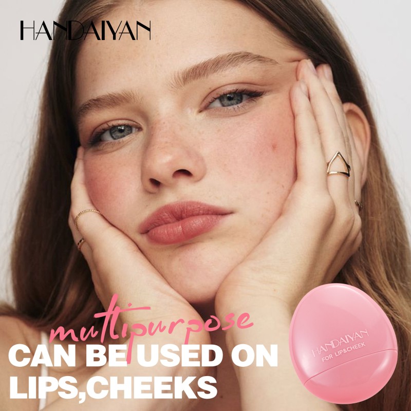 HANDAIYAN Pebble Pocket Blush Cream Tint Stick 5 Colors Blusher for Lip Cheek