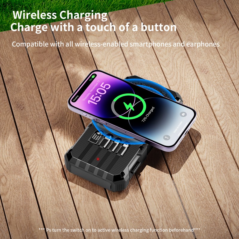 Power Bank Supplier - OEM PSE 20000mAh Wireless Solar