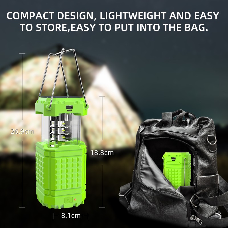 Solar Lantern Supplier - OEM 3000mAh Tent Lights Hand Crank