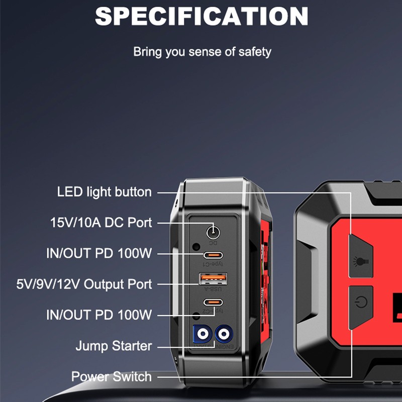 Jump Starter Supplier - OEM 8000A Powerful Multifunction