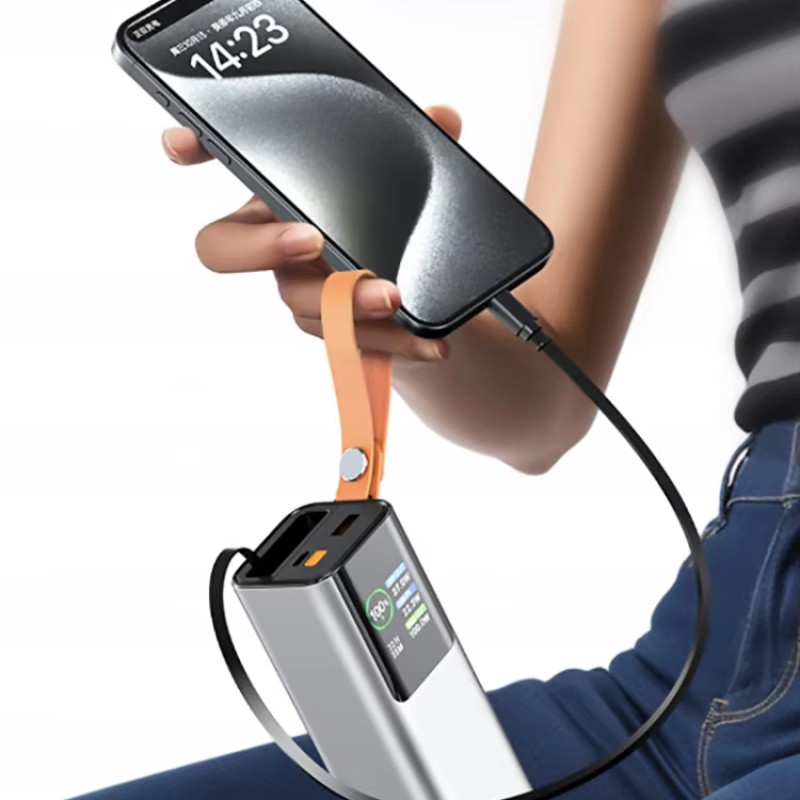 Power Bank Factory - OEM PD100W Retractable Cables