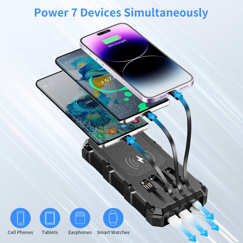Power Bank Supplier - OEM PSE 20000mAh Wireless Solar