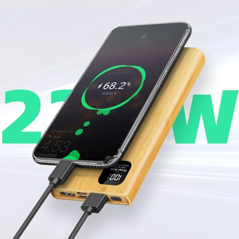 Solar Charger Factory - OEM Wood Grain 30000mAh Portable