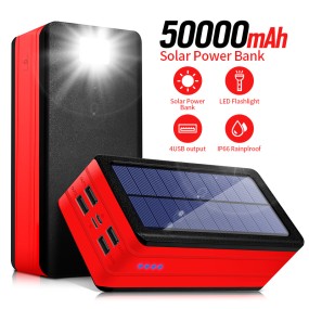Solar Power Bank Manufacturer - OEM 20000-50000mAh IP66 Waterproof