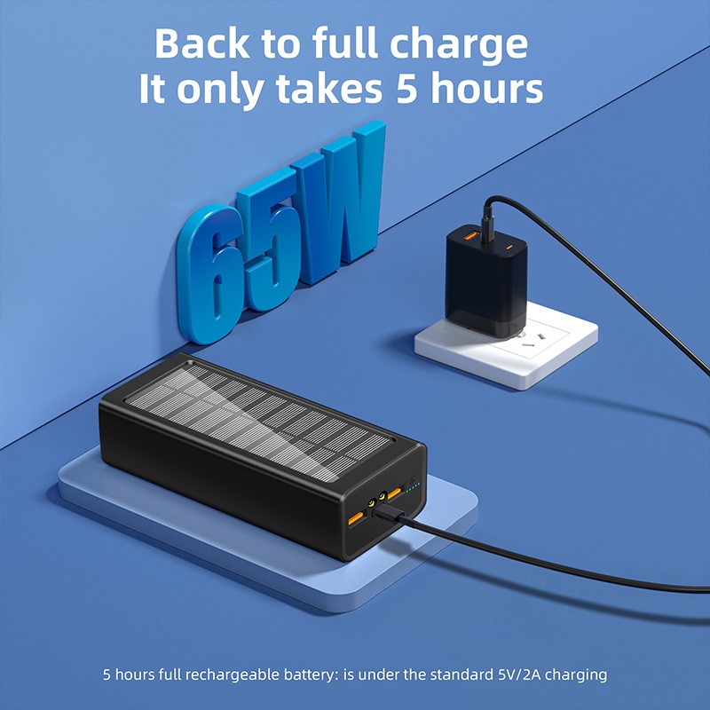 Power Bank Factory - OEM PD65W 20000mAh Solar Charger