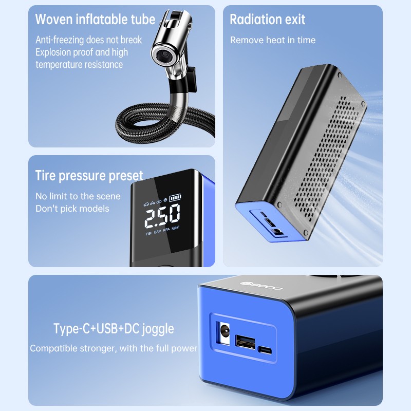 Air Compressor Supplier - OEM 12000mAh Tire Inflator
