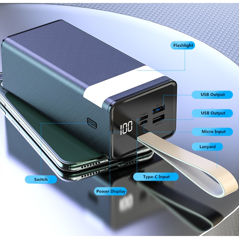 Power Bank Supplier - OEM 50000mAh LED Display Portable