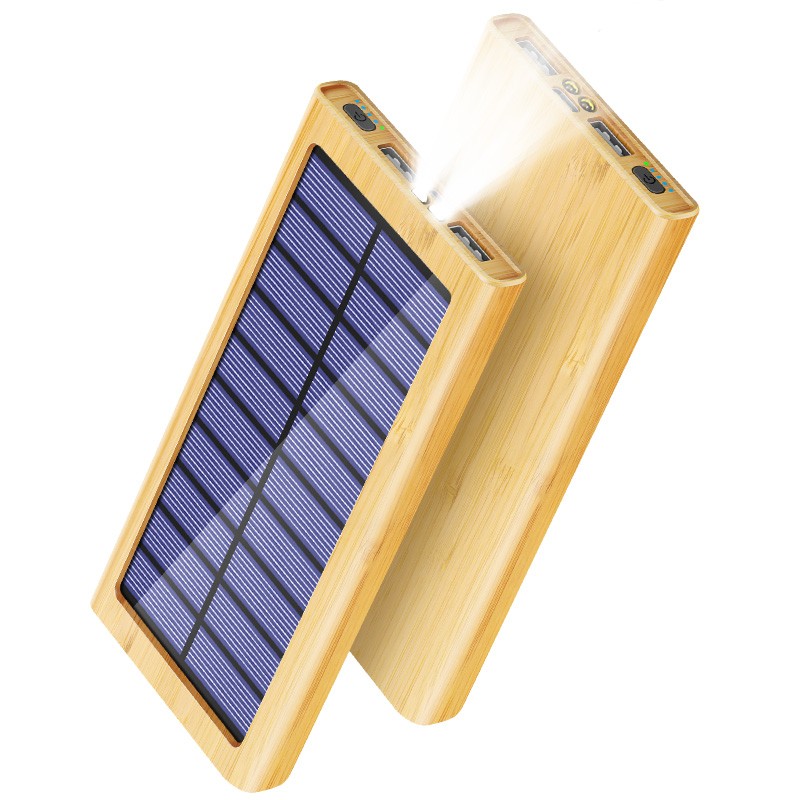 Solar Charger Manufacturer - OEM Wooden 10000mAh Outdoor