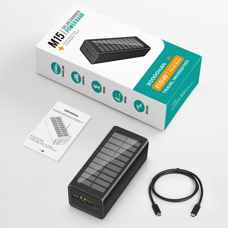 Power Bank Factory - OEM PD65W 20000mAh Solar Charger