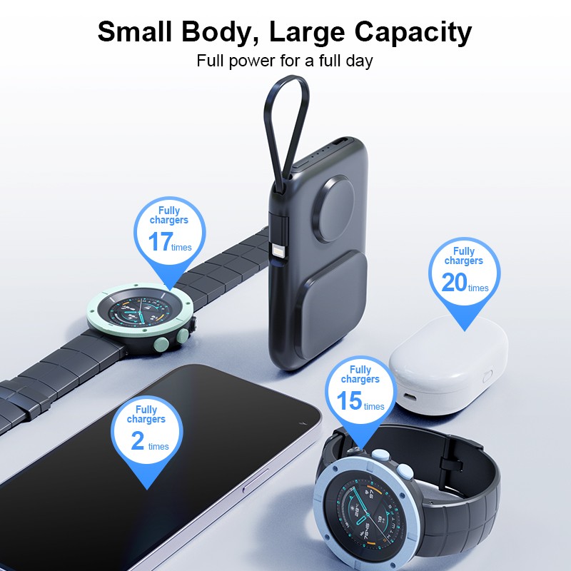 Portable Charger Manufacturer - OEM 5000mAh 3-in-1 Watch