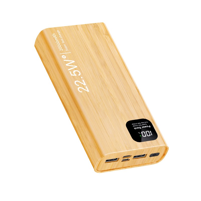 Power Bank Manufacturer - OEM PD22.5W Wooden 20000mAh
