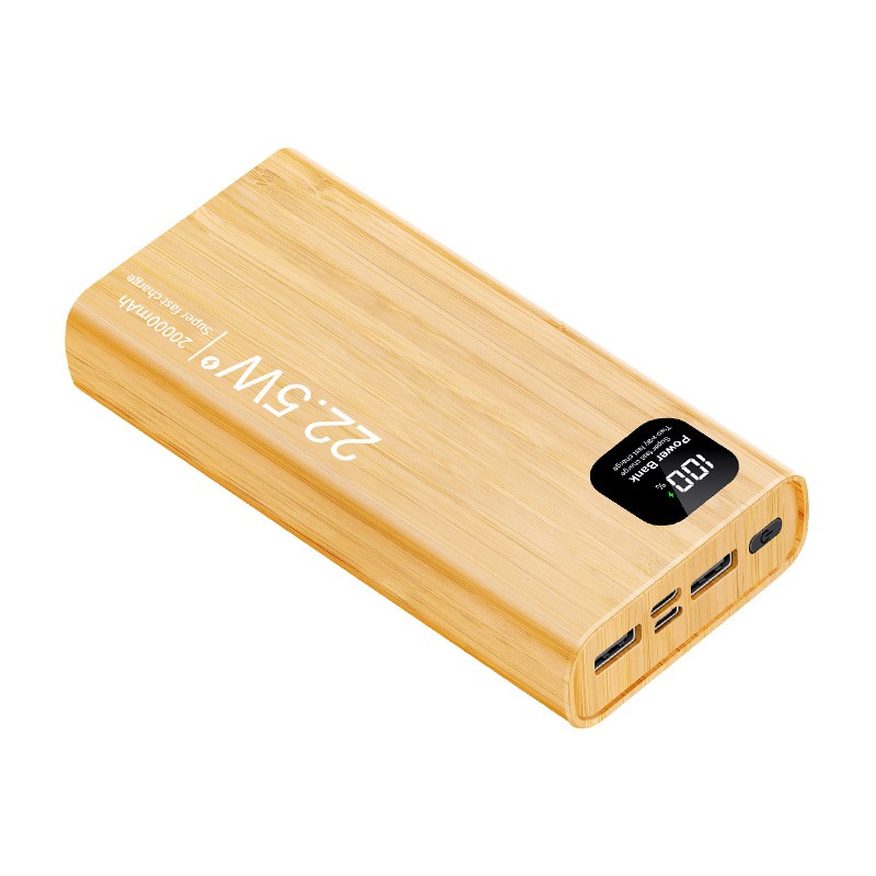 Power Bank Manufacturer - OEM PD22.5W Wooden 20000mAh