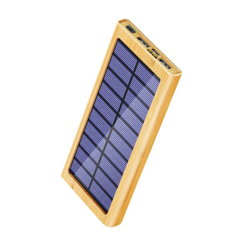 Solar Charger Manufacturer - OEM Wooden 10000mAh Outdoor