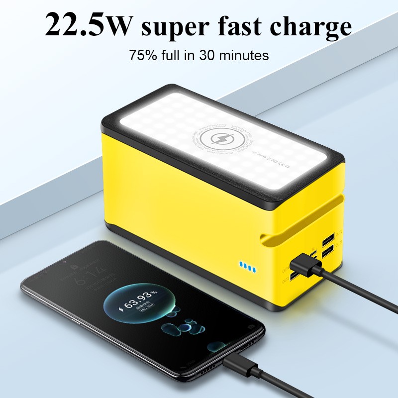 Solar Charger Supplier - OEM 22.5W 100000mAh Wireless