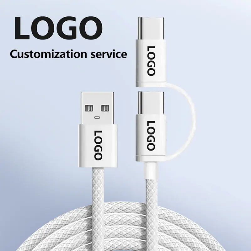 USB Cable Manufacturer - 2-in-1 60W Type C Fast Charge