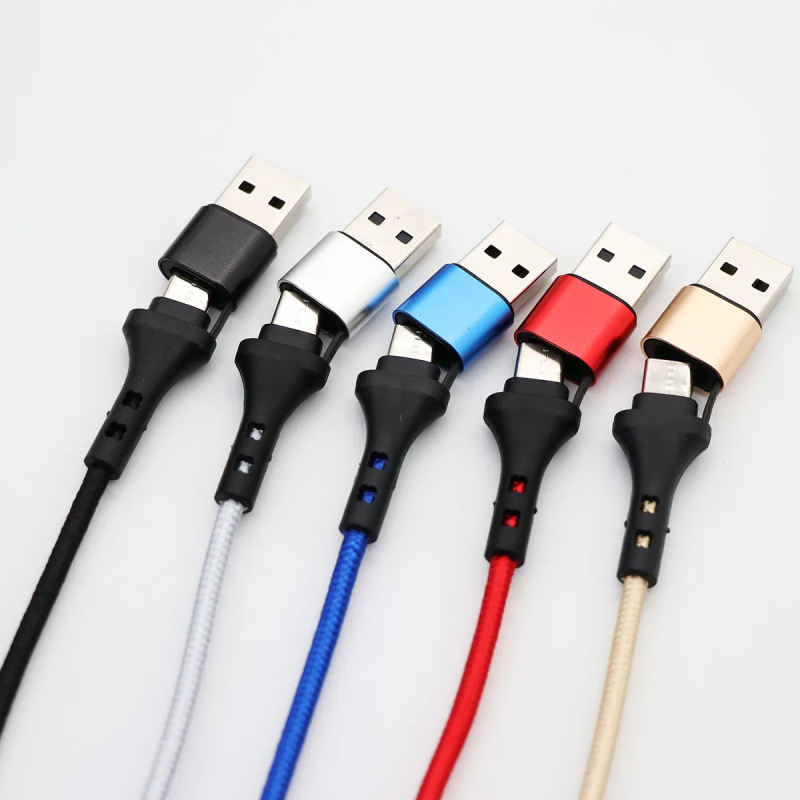 USB Cable Manufacturer - 1.2M 3A 3-in-1 Nylon Cable