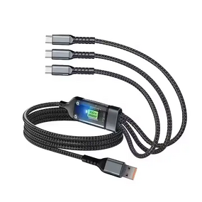 USB Cable Factory - 120W 3-in-1 Transparent Cable