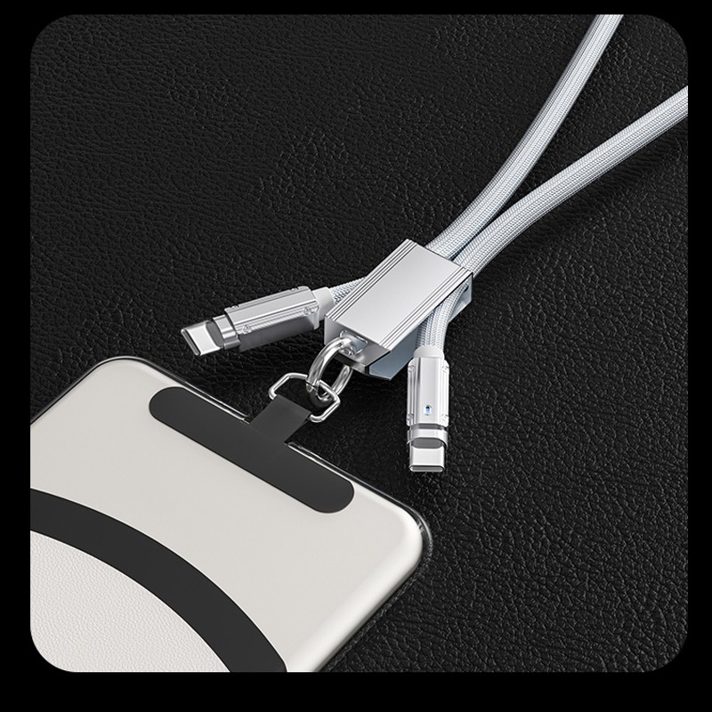 USB Cable Manufacturer - 2-in-1 Nylon Lanyard Fast Charge