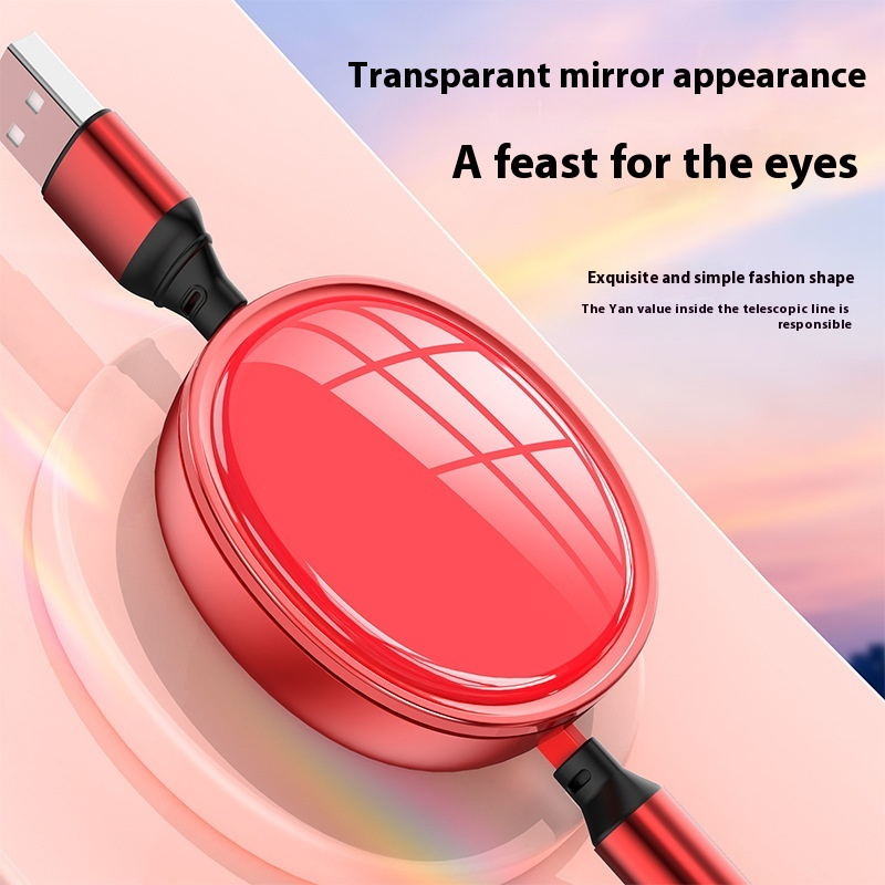 USB Cable Factory - 100W Type-C 3-in-1 Retractable